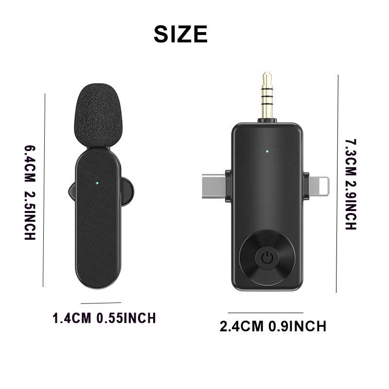 Lewinner Wireless Microphone 4Pcs, Three In One Receiver, Supports Majority Electronic Device