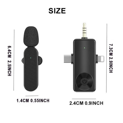 Lewinner Wireless Microphone 4Pcs, Three In One Receiver, Supports Majority Electronic Device