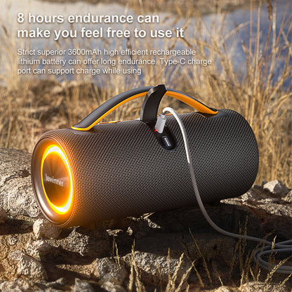 Lewinner Wireless Speaker | Waterproof Outdoor Subwoofer, USB Rechargeable