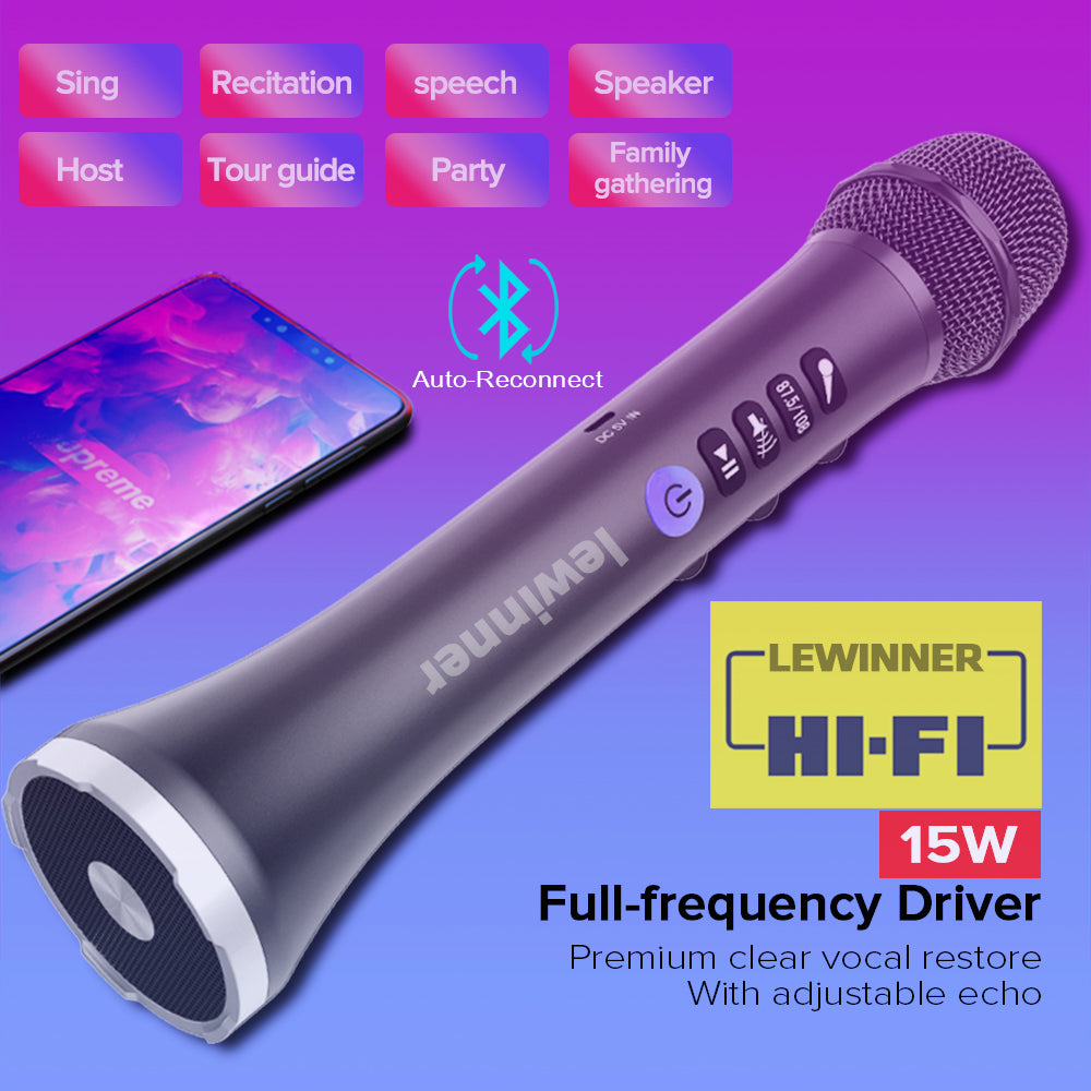 Lewinner  L-698  Karaoke Microphone